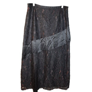 Garnet Hill Long Skirt SIze 12 Silk Blend Lace (55)